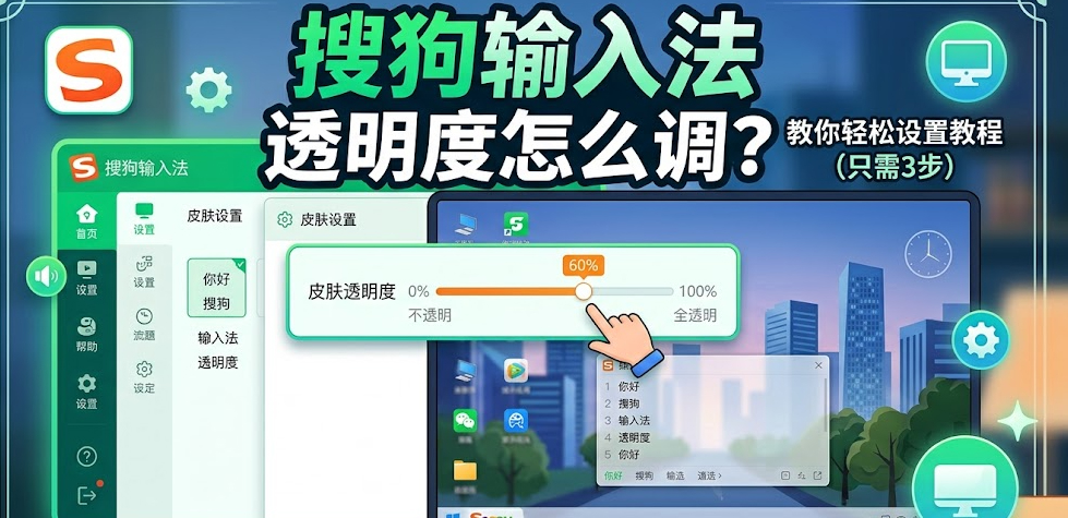 搜狗输入法透明度怎么调