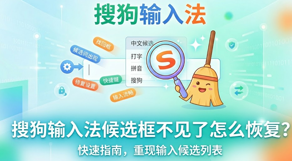 搜狗输入法候选框不见了怎么恢复